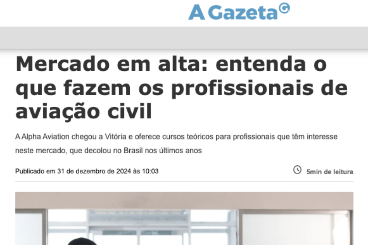 Reportagem do Merado da aviação: Em alta