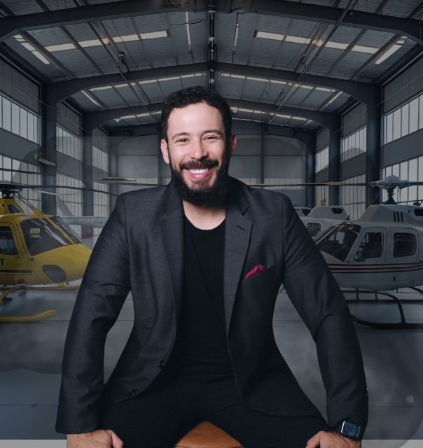 Prof. Marcelo no Hangar